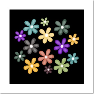 gemstone flowers Posters and Art